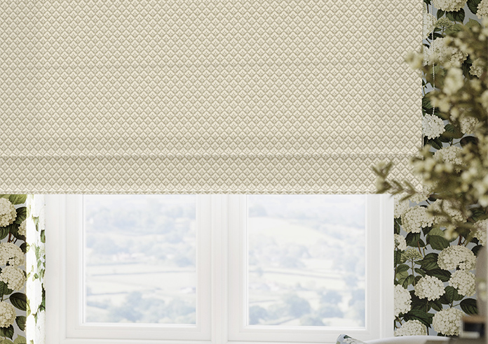 Scallop and Bud, Cashmere - Roman Blind - Image 5